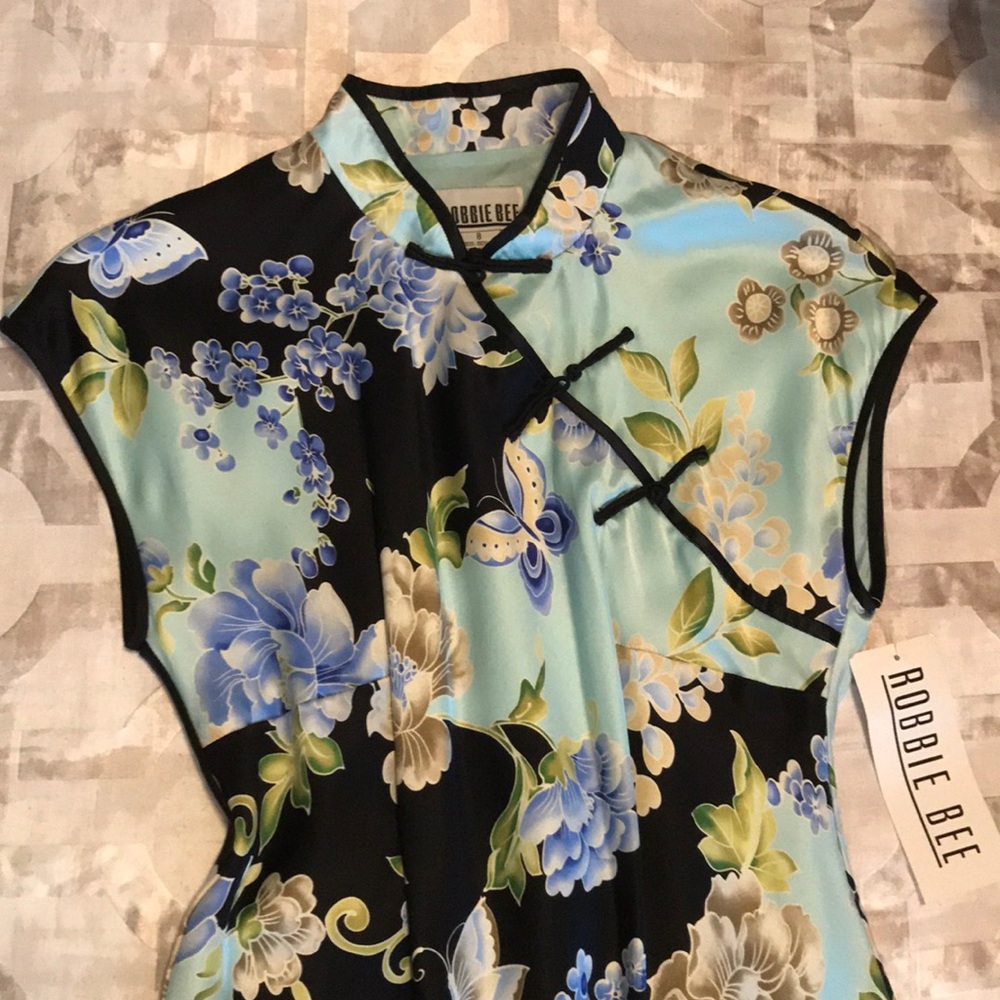 Black/turquoise dress